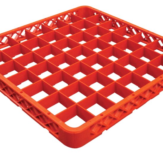 REHAUSSE POUR CASIER A VERRES REF. RG49 49 COMPARTIMENTS 62X62 MM, COULEUR ROUGE