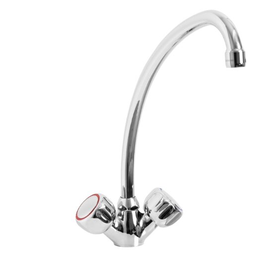 ROBINET MONOTROU, COL DE 250 MM LIVRE AVEC FLEXIBLES INOX