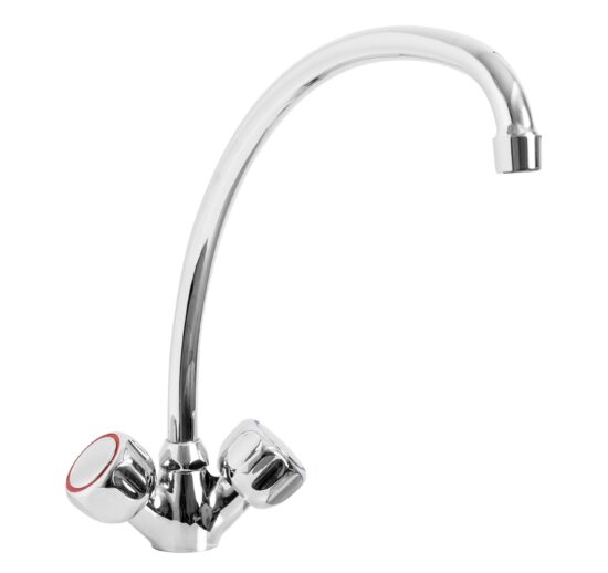 ROBINET MONOTROU, COL DE 300 MM LIVRE AVEC FLEXIBLES INOX
