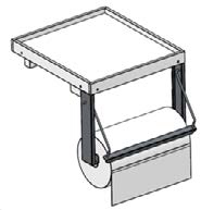 SUPPORT THERMOUDEUSE ACCROCHABLE SUR TABLETTE ARRIERE DES ETALS GAMME ERS, ERSE, ERV