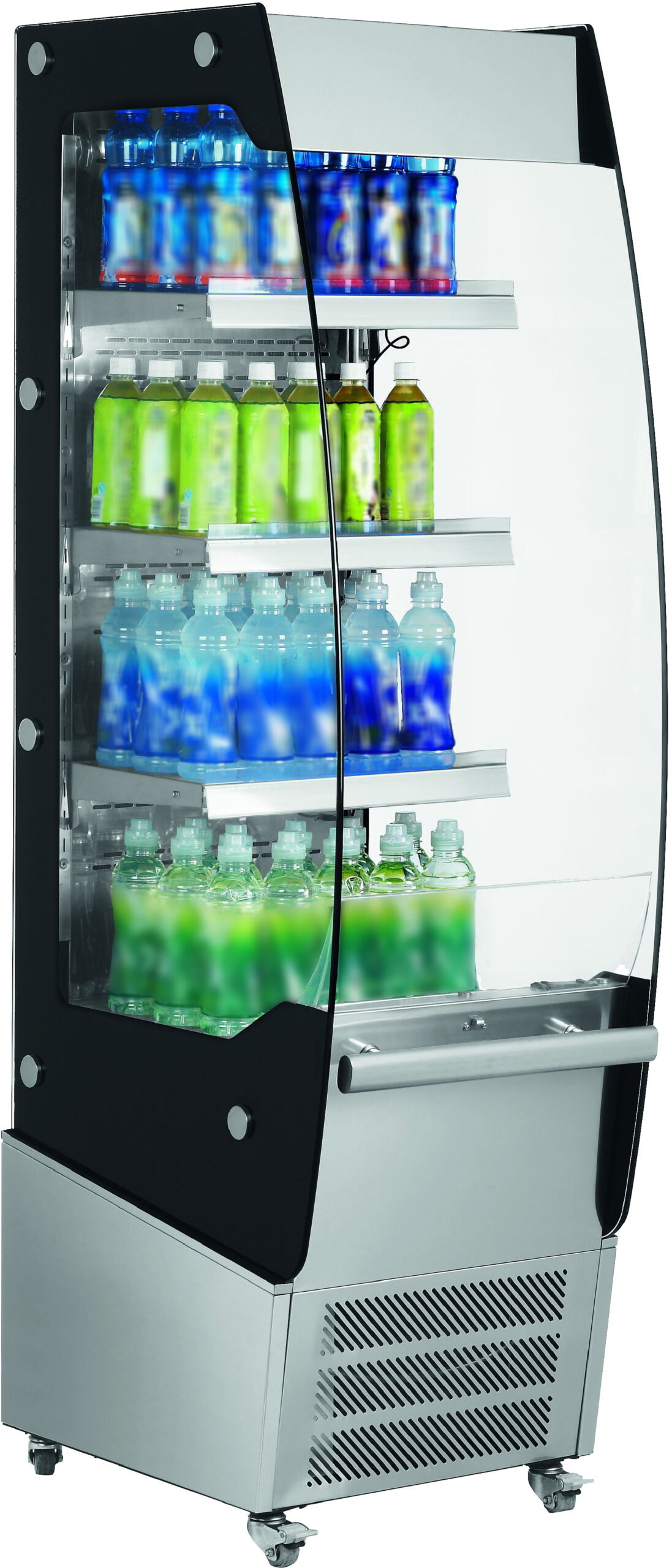 VITRINE REFRIGEREE LIBRE-SERVICE, 220L, +2°C/+10° 3 TABLETTES REGLABLES AVEC ECLAIRAGE LED AU-DESSUS