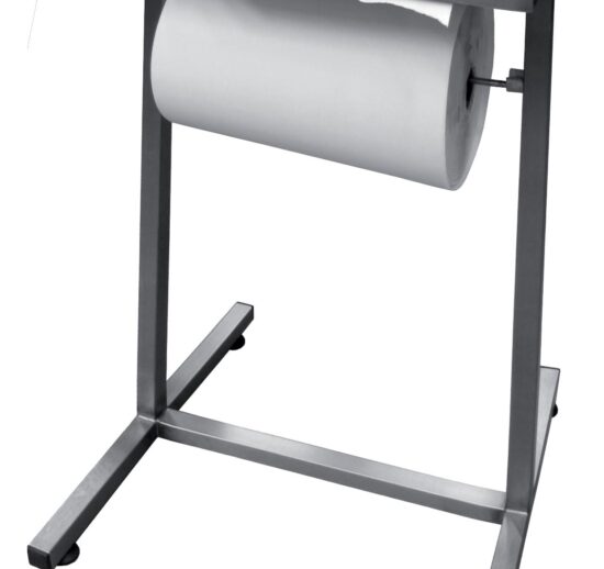 TABLE INOX AVEC DEROULEUR DE PAPIER INTEGRE POUR THERMOSOUDEUSE REF SP352