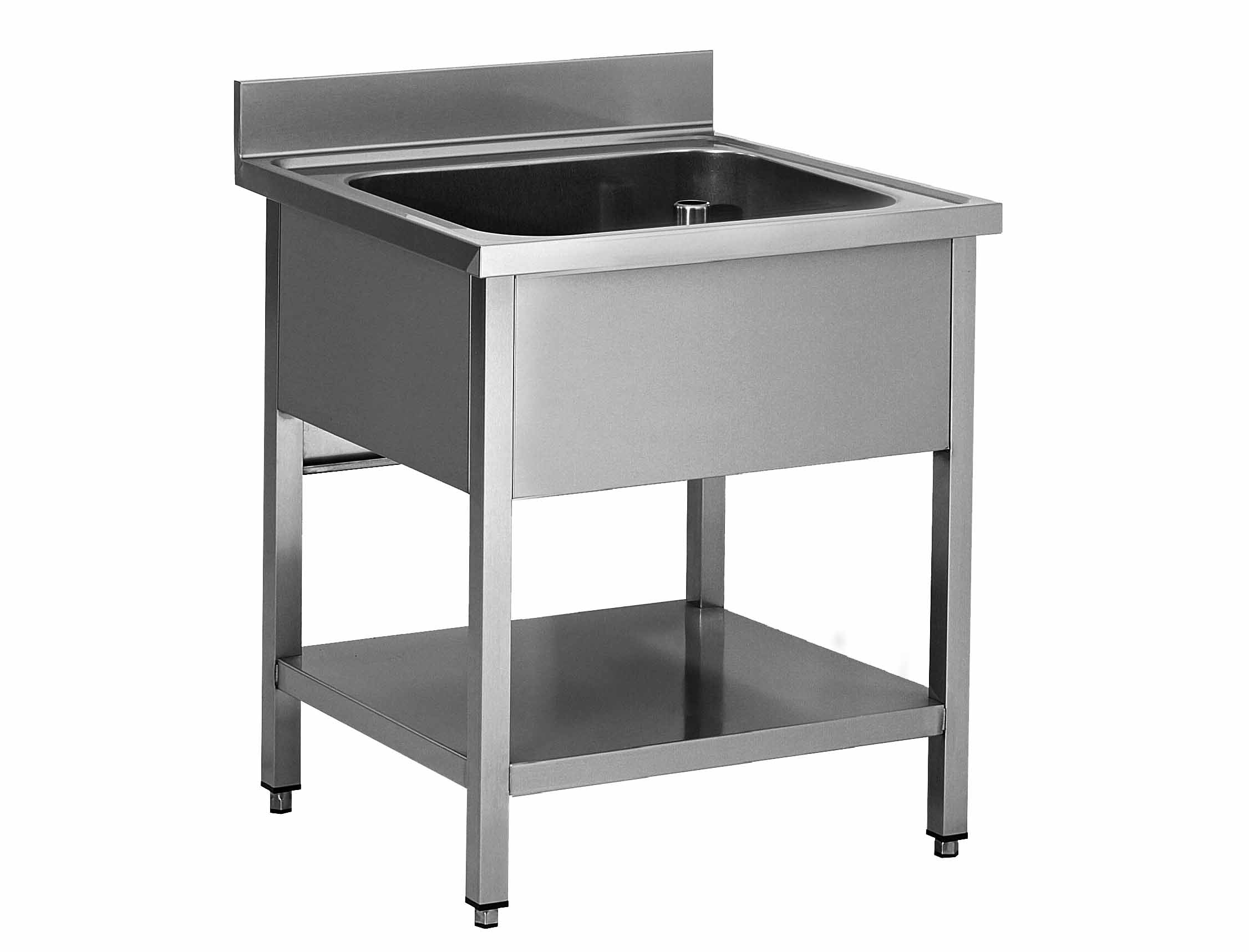 COMBINE PLONGE/LAVE-MAINS AVEC SEPARATION VERRE, DESSUS INOX 304, DOSSERET ARRIERE 100X20 MM,