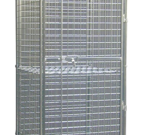 ROLL CONTAINER DE SECURITE 1 PORTE MAILLE 50X50 MM, SYSTEME DE FERMETURE POUR CADENAS
