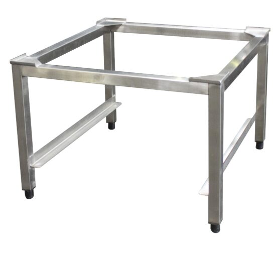 PIETEMENT BAS SUPPORT LAVE VAISSELLE INOX 304 AVEC 1 NIVEAU DE GLISSIERES POUR PANIER 350X350 MM