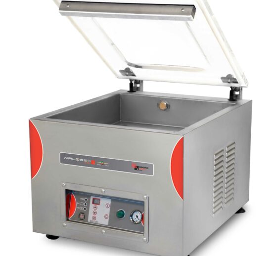 MACHINE SOUS VIDE, 1 BARRE DE SOUDURE DOUBLE L-410 MM POMPE 16 M3/H, CUVE 435X455X115+60 MM