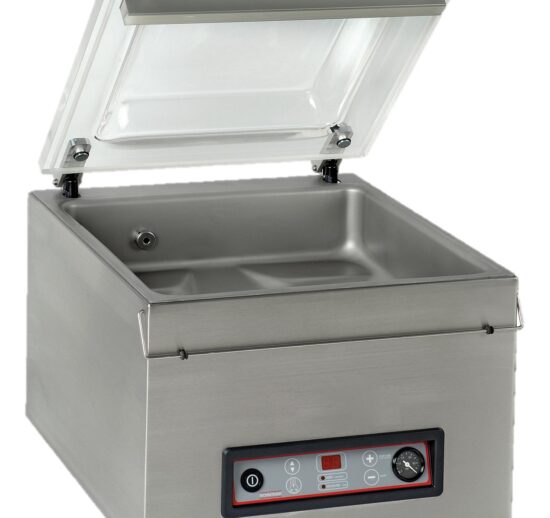 MACHINE SOUS VIDE, 1 BARRE DE SOUDURE DOUBLE L-420 MM, POMPE 16 M3/H, DIM CUVE : 420X370X180 MM