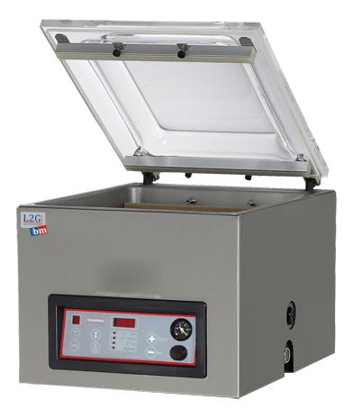 MACHINE SOUS VIDE, 1 BARRE DE SOUDURE DOUBLE L-420 MM, POMPE 21 M3/H, DIM CUVE : 420X370X180 MM