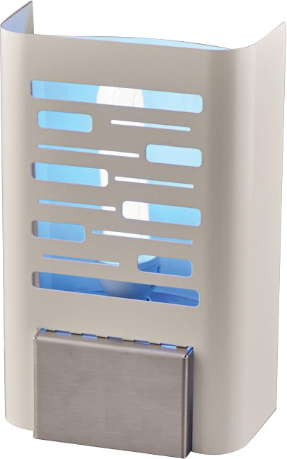 DESINSECTISEUR T-TOP A GLU LED 5W ACIER LAQUE BLANC FACADE AMOVIBLE