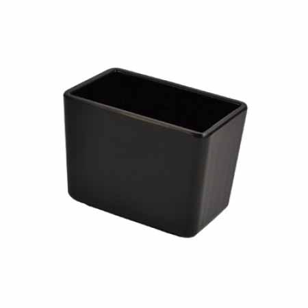 PLAT RECTANGULAIRE BORDS EVASES EN MELAMINE NOIR 0.6L