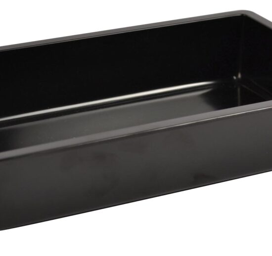 PLAT RECTANGULAIRE AVEC REBORDS EN MELAMINE NOIR 1.5L