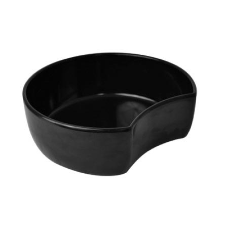 BOL EN FORME DE CROISSANT PROFOND EN MELAMINE NOIR 5L
