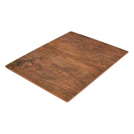 PLATEAU RECTANGULAIRE EN MELAMINE IMITATION BOIS GN1/2