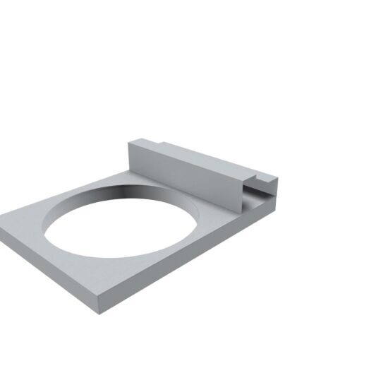 TROU VIDE DECHETS AMOVIBLE ACCROCHABLE SUR TABLE DE LAVERIE, PROFIL EP. 33 MM