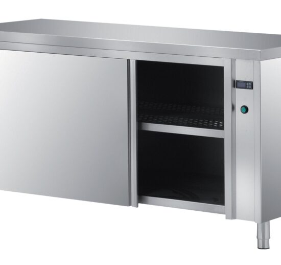 MEUBLE ETUVE INOX 304 CENTRAL TRAVERSANT PORTES COULISSANTES DOUBLEES