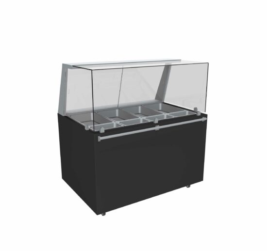 MEUBLE FERME BAIN-MARIE CHAUFFANT A EAU 90°C,VITRE AVANT DROITE H.600 MM 