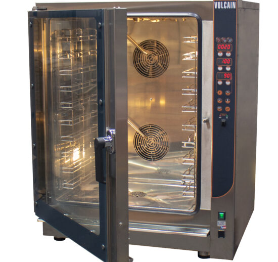 FOUR ELECTRIQUE MIXTE PROGRAMMABLE 10 NIV.GN1/1 OU 600X400 MM, AUTONETTOYANT, INJECTION D'EAU