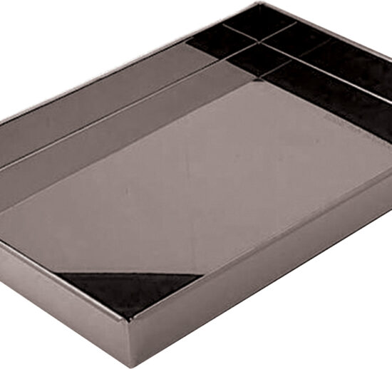 CAISSE A GENOISE INOX BORDS DROITS