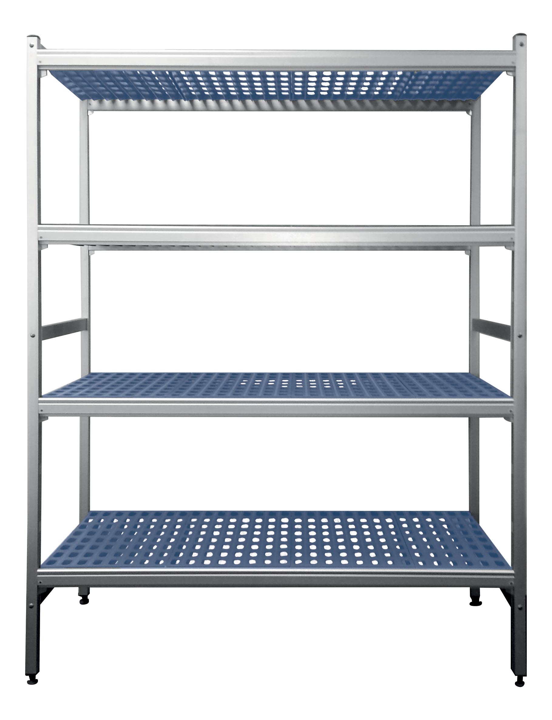 RAYONNAGE ALUMINIUM ECO 5 NIVEAUX CLAYETTES POLYPROPYLENE