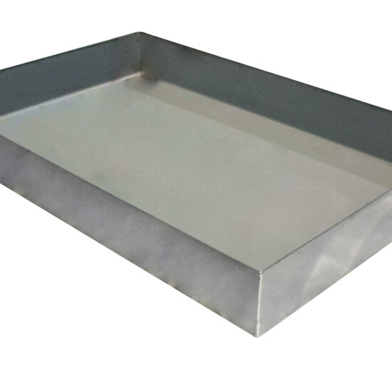 PLAT INOX304 410 X 270 X H50 BORDS DROITS TOLE EP 8/10