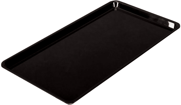 PLAT RECTANGULAIRE PLEXIGLAS NOIR GN1/3