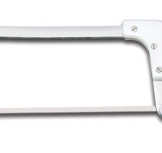 SCIE AMERICAINE, LAME DE L-500 MM MONTANT INOX, MANCHE BLANC SANS GARDE-MAIN