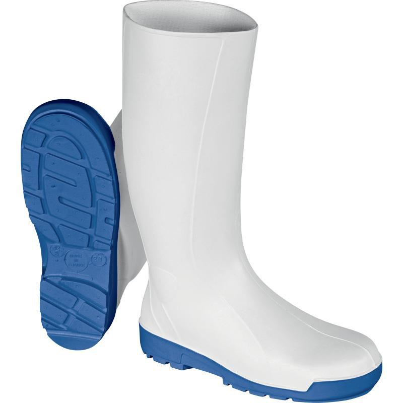 PAIRE DE BOTTES AGRO-ALIMENTAIRES EN PVC, RESISTANCE AU FROID, EMBOUT ACIER, TAILLE : 47