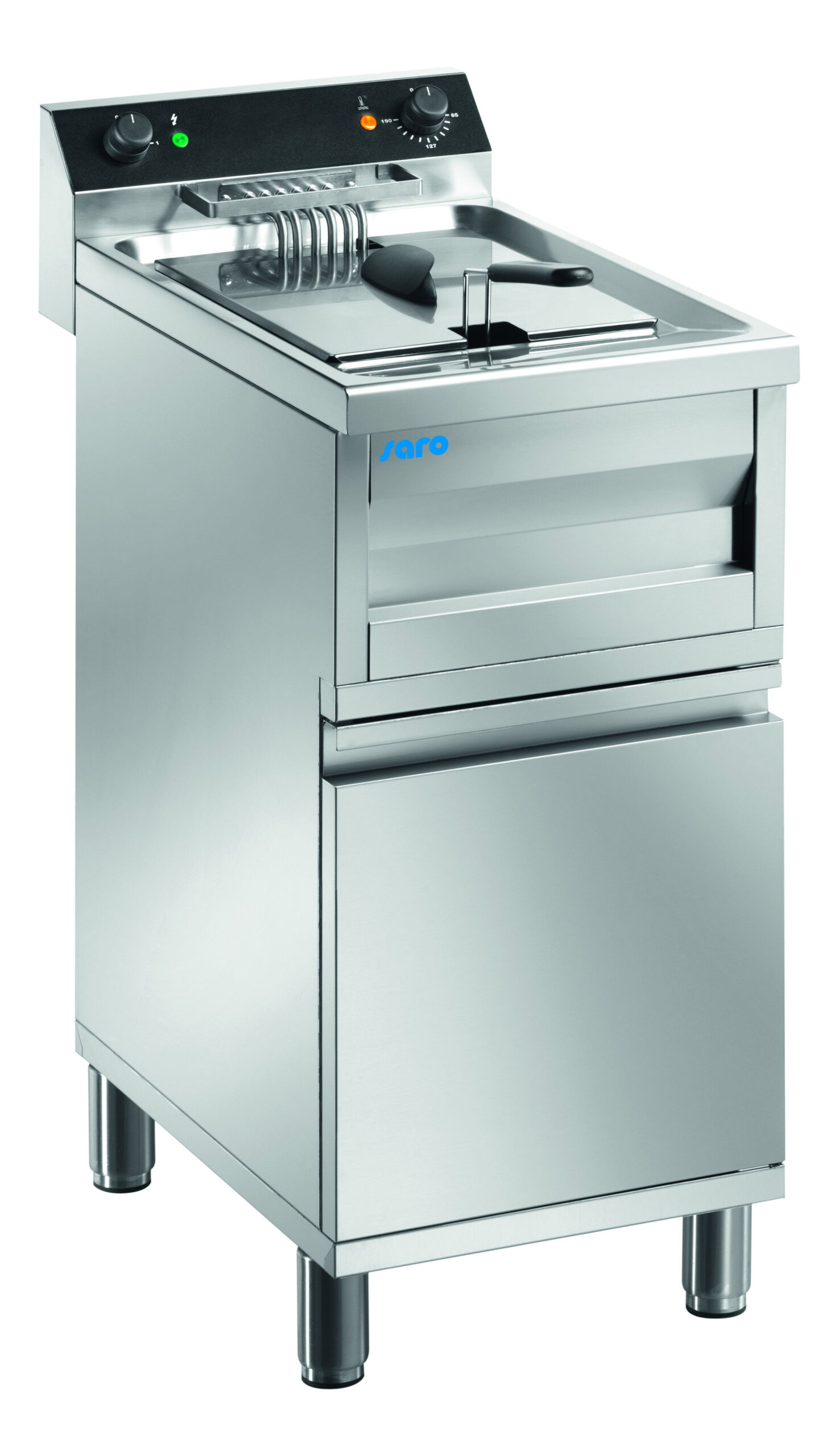 FRITEUSE SUR PIETEMENT FERME ELECTRIQUE AVEC ROBINET DE VIDANGE, 1 CUVE DE 12L