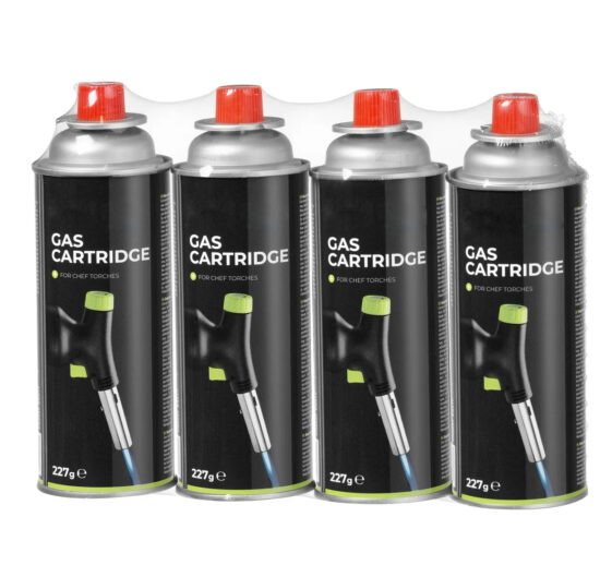 BOITE DE 4 PCS CARTOUCHE A GAZ 227 ML POUR REF 198254 DE LA TORCHE A CARAMELISER