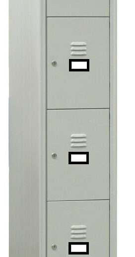 ARMOIRE VESTIAIRE MULTICASES, 1 COLONNE 4 CASES SUR PIEDS, FERMETURE A CLE, COULEUR GRIS RAL 7035