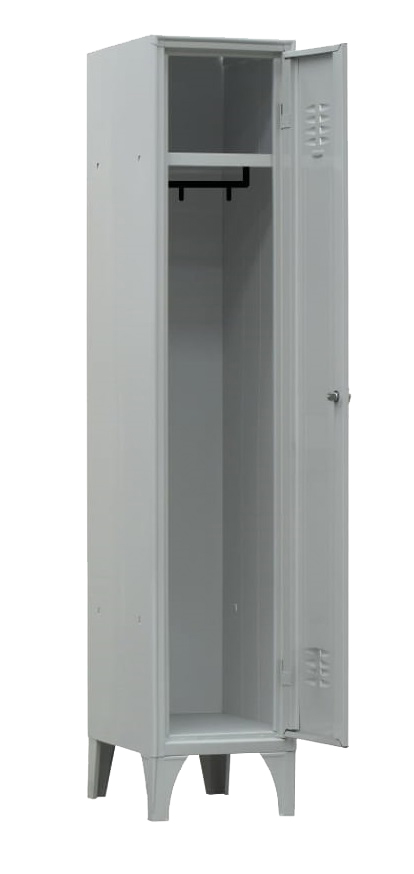 VESTIAIRE INDUSTRIE PROPRE ACIER SUR PIEDS, 1 CASE, COULEUR GRISE RAL7035