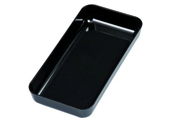 PLAT VITRINE EN ABS NOIR