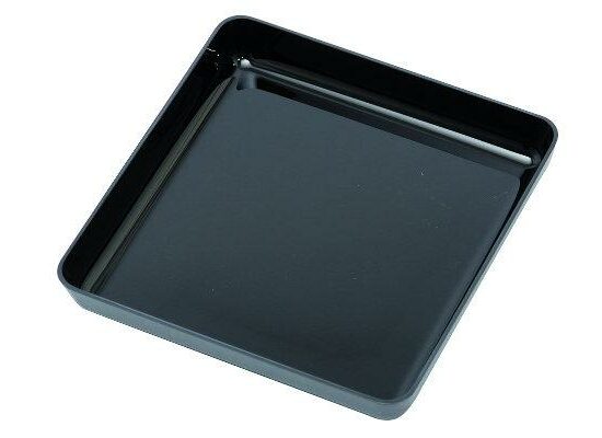 PLAT VITRINE EN ABS NOIR