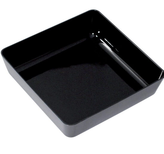 PLAT VITRINE EN ABS NOIR