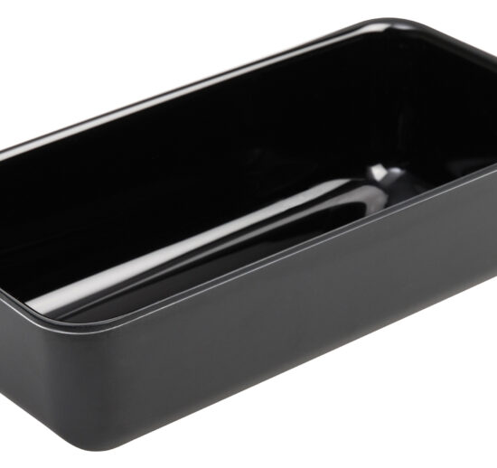 PLAT VITRINE EN ABS NOIR