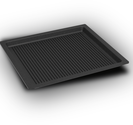 PLAQUE DE CUISSON ALU TEFLONNEE, FOND NERVURE FORMAT GN2/3, PROFONDEUR 20 MM