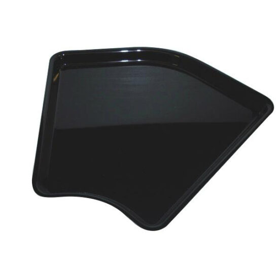 PLAT PLEXIGLAS NOIR - ANGLE ARRONDI 135°