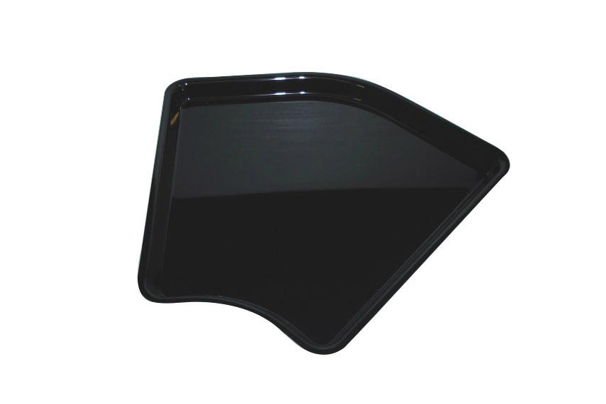 PLAT PLEXIGLAS NOIR - ANGLE ARRONDI 135°