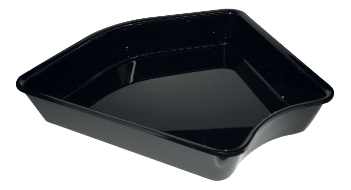 PLAT PLEXIGLAS NOIR - ANGLE ARRONDI 135°