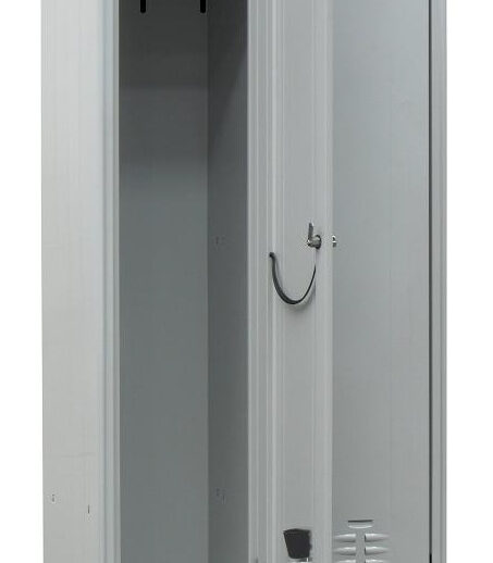 VESTIAIRE INDUSTRIE PROPRE ACIER SUR PIEDS, 2 CASES, COULEUR GRISE RAL7035