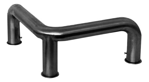 PROTECTION D'ANGLE TUBULAIRE SOUDEE D.48.3 MM INOX 304, 2 PIEDS, EP.20/10 EME, ANGLE A 90°