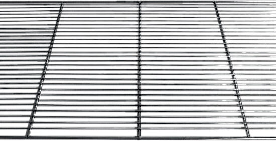 GRILLE CHROMEE 600X400 MM, 28 FILS D.2 MM L-600 MM 3 TRAVERSES D.5 MM L-400 MM