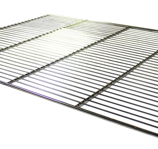 GRILLE INOX GN2/1, 32 FILS D.2,4 MM L 650 MM 3 TRAVERSES D.6 MM L 530 MM