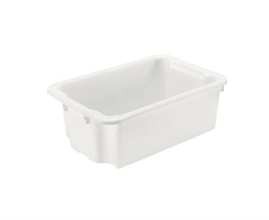 BAC A VIANDE BLANC 30 LITRES, PAROIS ET FOND PLEINS