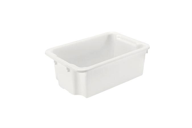 BAC A VIANDE BLANC 30 LITRES, PAROIS ET FOND PLEINS