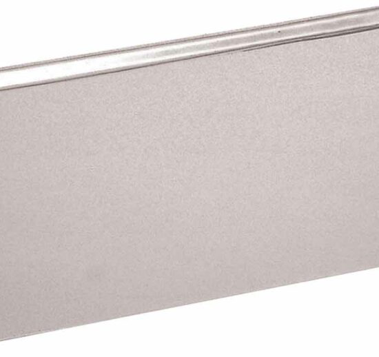 PLAQUE PATISSIERE INOX 400X300 MM, EP.10/10E BORDS PINCES A 45°