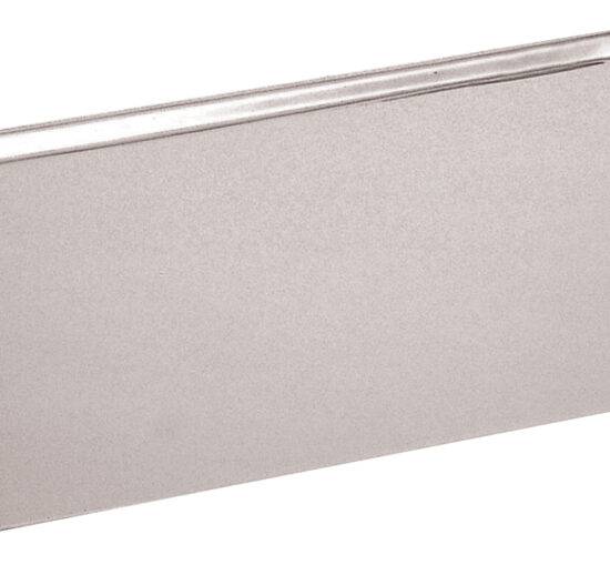 PLAQUE PATISSIERE INOX 600X400 MM, EP.10/10E BORDS PINCES A 45°
