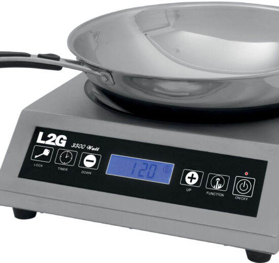WOK A INDUCTION A POSER, POELE INCLUSE, COQUE INOX 3.5 KW, 10 NIVEAUX DE PUISSANCE, AVEC MINUTERIE