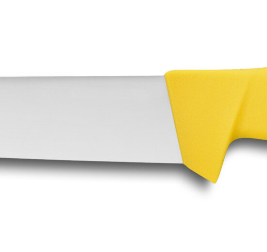 COUTEAU DE BOUCHER L-200 MM MANCHE JAUNE