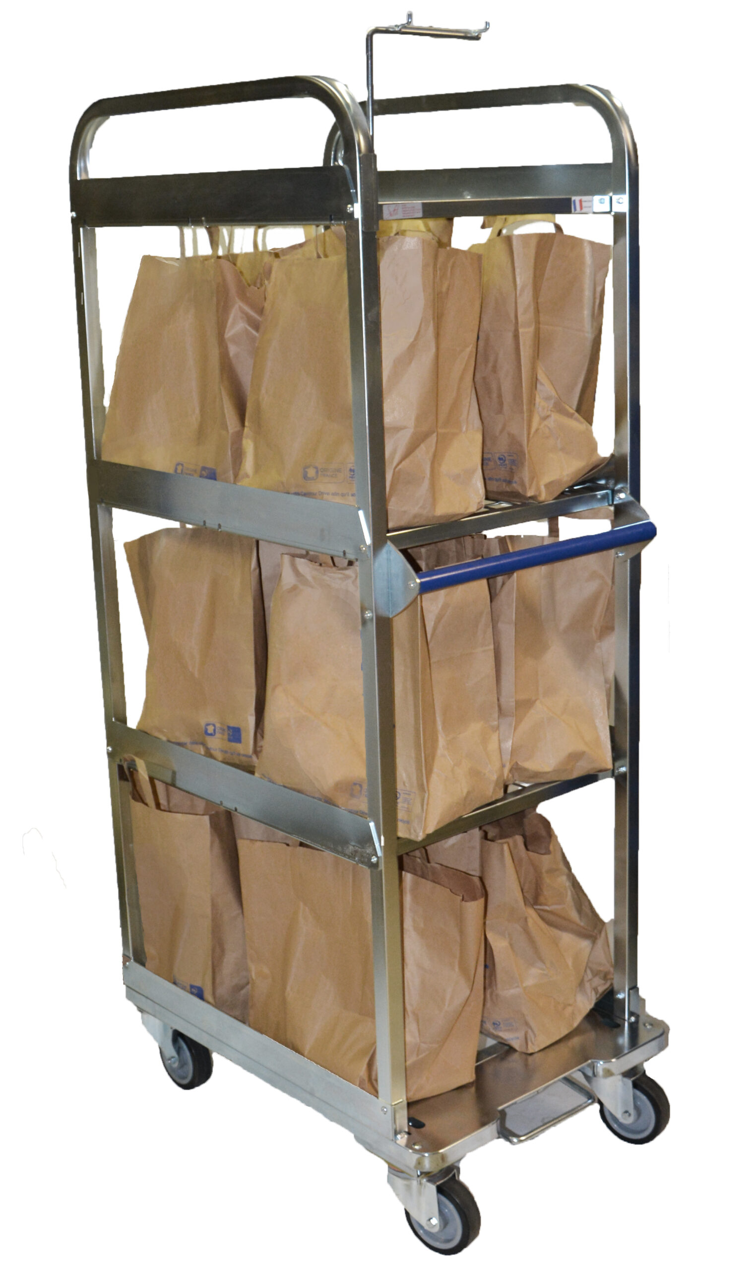 CHARIOT DRIVE 12 SACS AVEC SYSTEME DE FREIN HOMME MORT FINITION ZINGUE